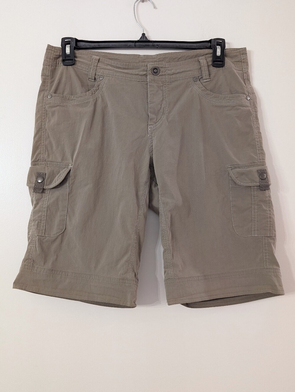Kuhl Womens Splash 11 Short Outdoor Hiking Utility Cargo Shorts Olive Slate 12
